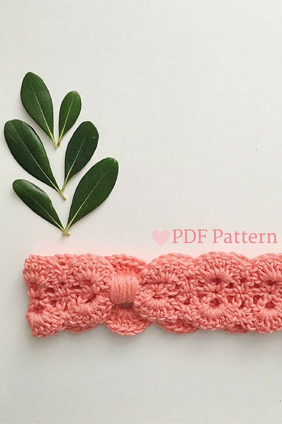 pattern crochet headband rose Head Lacy Baby Crochet Pattern, Warmer, Headband, Headband Turban