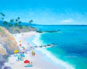 LAGUNA BEACH art, canvas art, beach decor, Beach painting, seascape, beach house decor, beach artwork, ocean art, coastal decor, Etsy Art