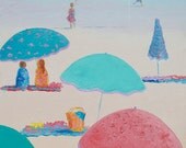 BEACH art, canvas art, Beach painting, beach decor, coastal art, kids art, beach house decor, beach artwork, seascape, Jan Matson