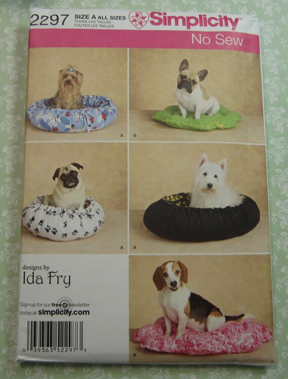 Fleece Dog Beds in Two Styles UNCUT Simplicity Pattern 2297