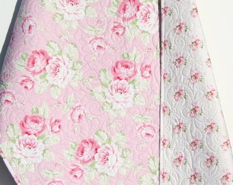 Shabby Chic Baby Girl Quilt, Cottage Tanya Whelan Pastel Light Pink White Child Youth Crib Cot Bedding Sunshine Roses Nursery Decor Floral