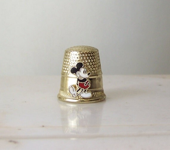 Vintage Mickey Mouse Thimble Disneyland Thimble Collection