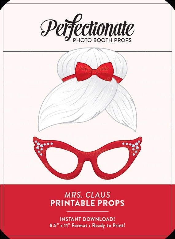 Mrs. Claus Props Printable Mrs Claus Mrs Claus Hair