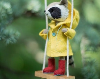 Raccoon PDF pattern, RILLA RACCOON, beginner sewing, Felt sewing pattern - raccoon Sewing pattern - Animal Pattern