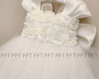Ivory Flower Girl Dress With Cap Sleeves