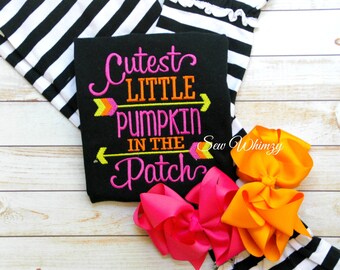 Halloween pumpkin shirt, Pumpkin patch shirt- Cutest pumpkin in the patch- Halloween shirt- Girl Halloween, Halloween costume, pumpkin shirt