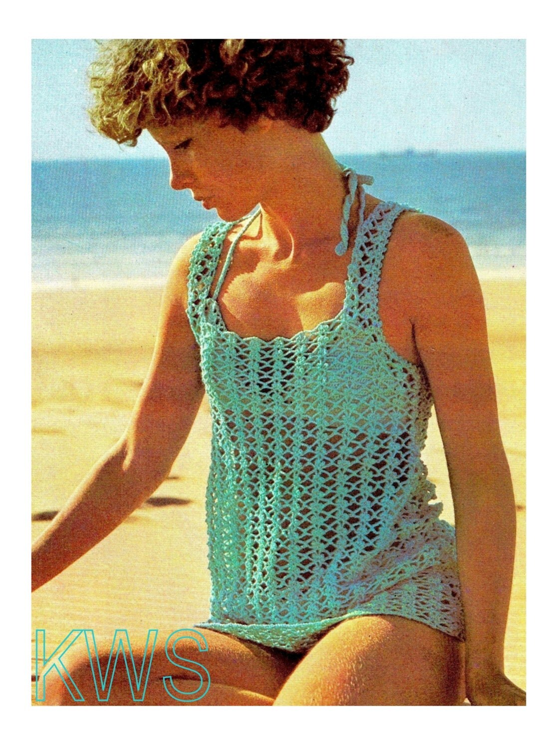 Crochet CoverUp Top & BIKINI PDF Pattern UK by