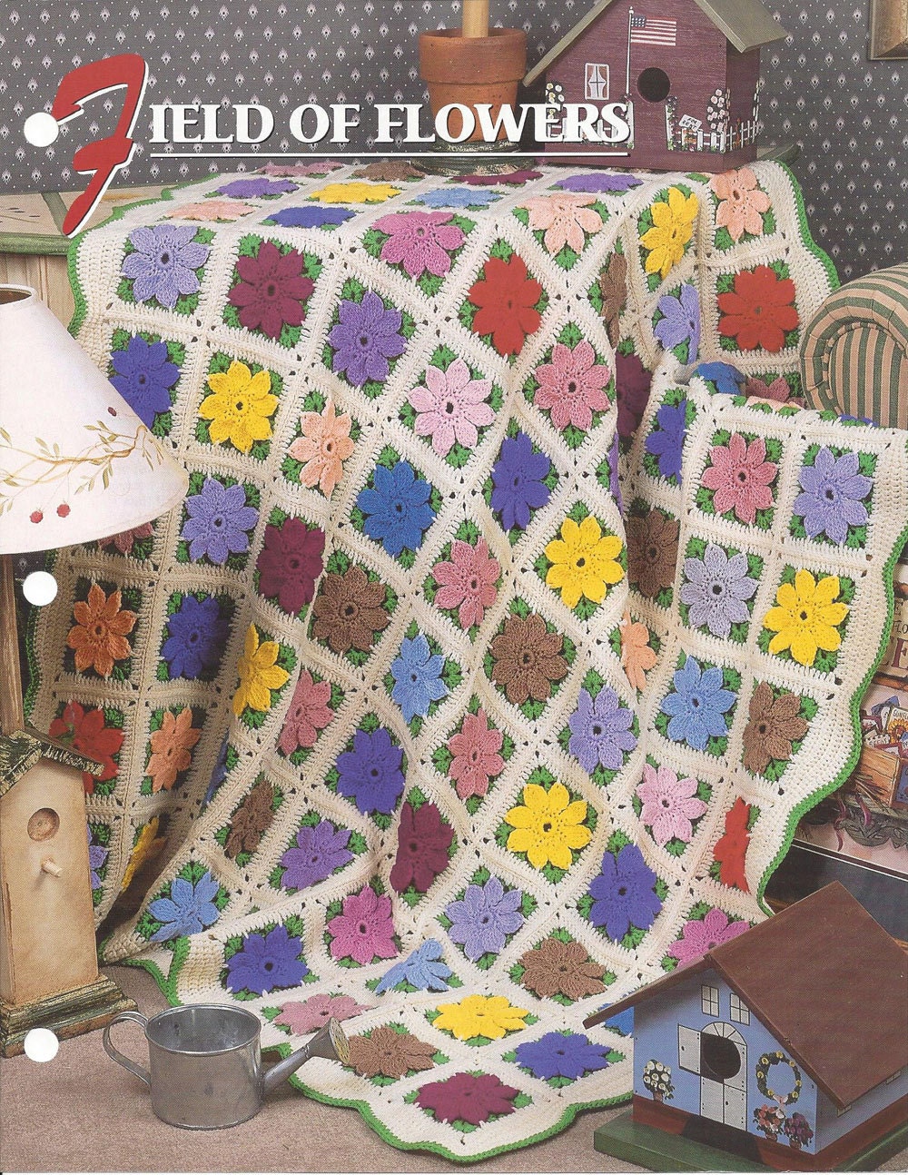 Field of Flowers Afghan Pattern Annies Crochet Quilt