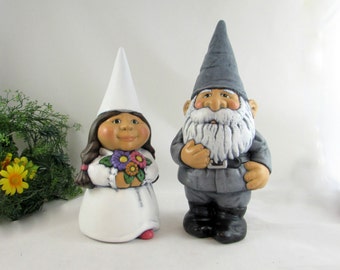 Ceramic Ready to Paint Large Sitting Gnome with Pot by aarceramics