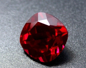 Ruby Square Faceted Gemstone Cushion Cut Ruby Gem Multiple Sizes to Choose C28R