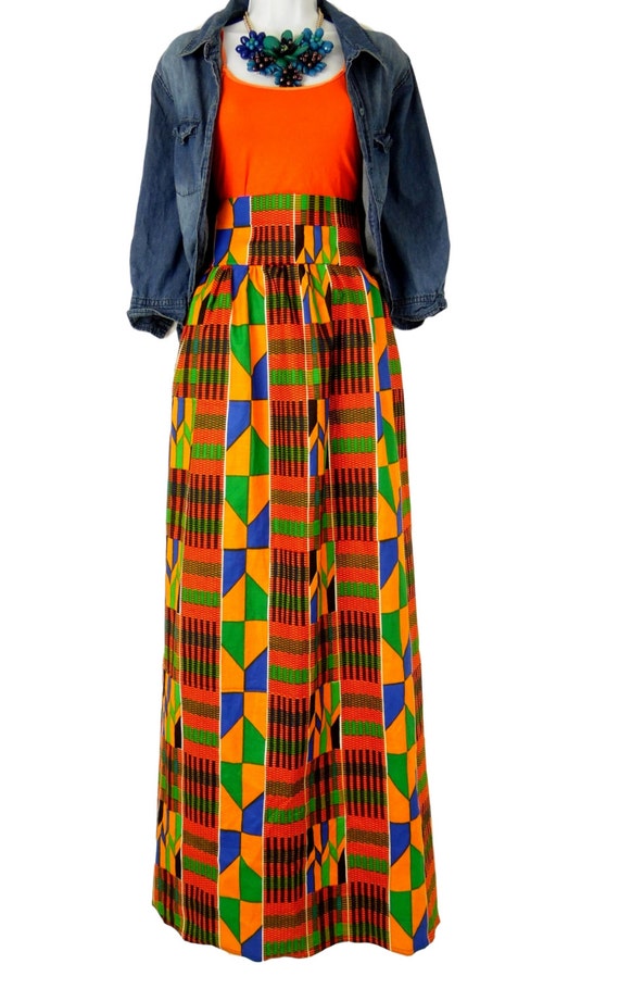 African print plus size maxi skirt Kenya. Big