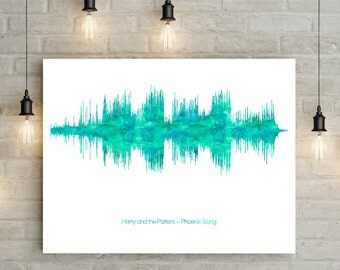 Soundwave art print - music gifts - song lyrics soundwave art - music lyrics print - gift for music lover - first dance print - soundwave
