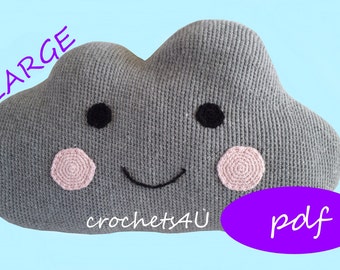 crochet pattern cloud, cloud pillow, nursery, crochet pillow cloud, decorate, baby