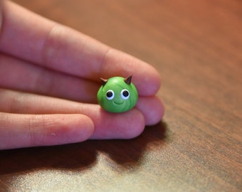 Polymer Clay Monster Charm Animal Jewelry Kawaii Monster Charm Polymer Clay Jewelry Miniature Monster Miniature Animal Mini Purple Monster