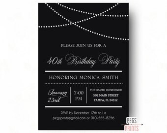 40th Birthday Invitation Women - 40th Birthday Invite - 40th Birthday Party Invitations - Birthday Invitation Adult PRINTABLE Over the Hill