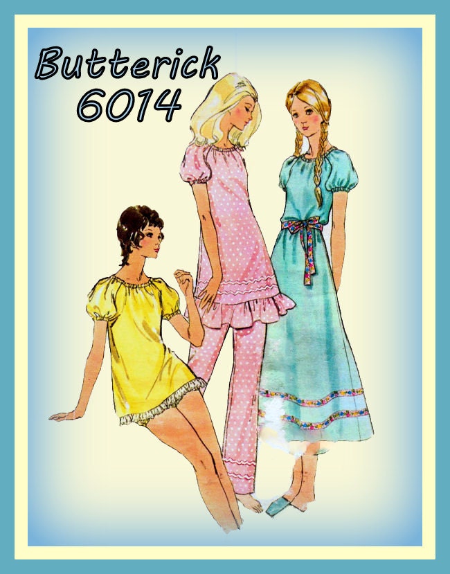 Sewing Pattern 1970s Vintage Butterick 6014 By Mmmsvintagepatterns 4398