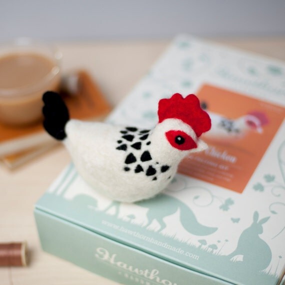 Chicken Needle Felting Kit Sussex Chicken Craft Kit craft