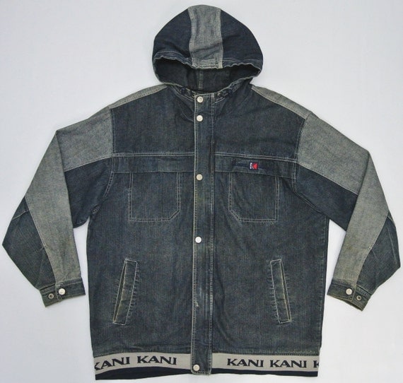 Karl Kani Denim Jacket Men XLG Karl Kani Jacket Kani Hooded