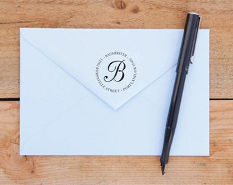 CUSTOM ADDRESS STAMP - Self Inking Return Address Stamp, Personalized Address Stamp Custom Stamp Address Invitation & Wedding address Stamp