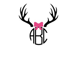 Bow Antlers SVG, DXF Files for Cricut Design Space, Silhouette Studio, Die Cut, Instant Download of svg, dxf, & jpg,