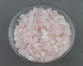 Rose Quartz Chips 1/4lb Undrilled - Love and Harmony Stone, Healing Crystals, Polished Stone Chips, Chakra Stones, Craft Supply (T404)