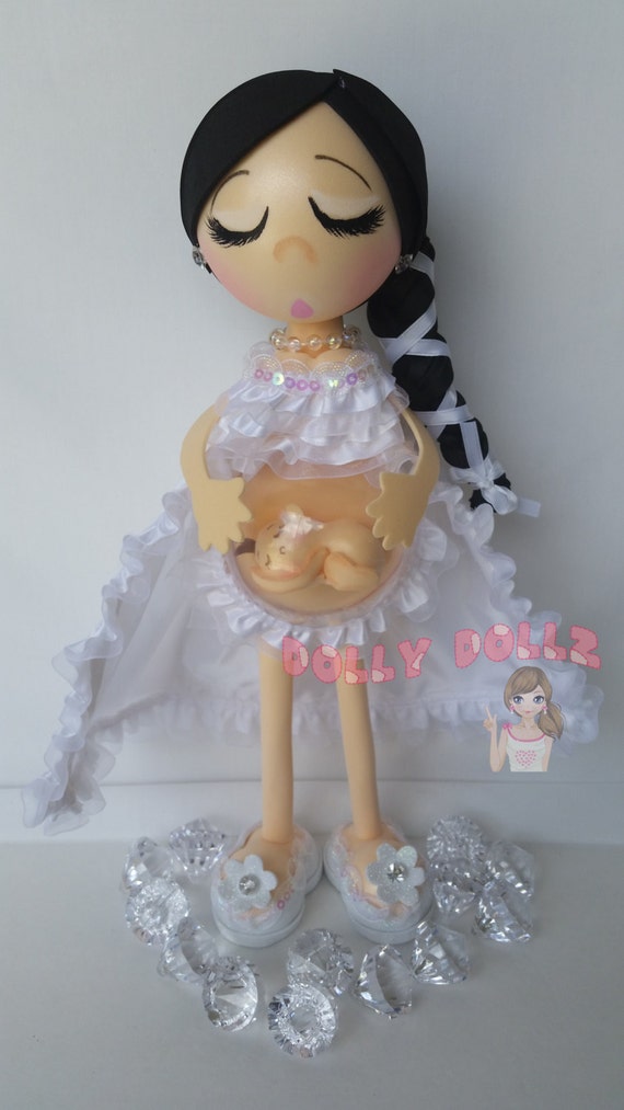 Gender Reveal doll, Pregnant Mommy Doll, Art Doll, Custom 