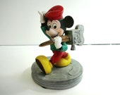 Mickey Mouse Vintage WDW MGM Collectible Walt Disney Mickey Mouse 6 1/4" Ceramic / Bisque Hand Painted Figurine Statue Knicknack Gift Mickey Mouse Vintage WDW MGM Collectible Walt Disney Mickey Mouse 6 1/4" Ceramic / Bisque Hand Painted Figurine Statue Knicknack Gift