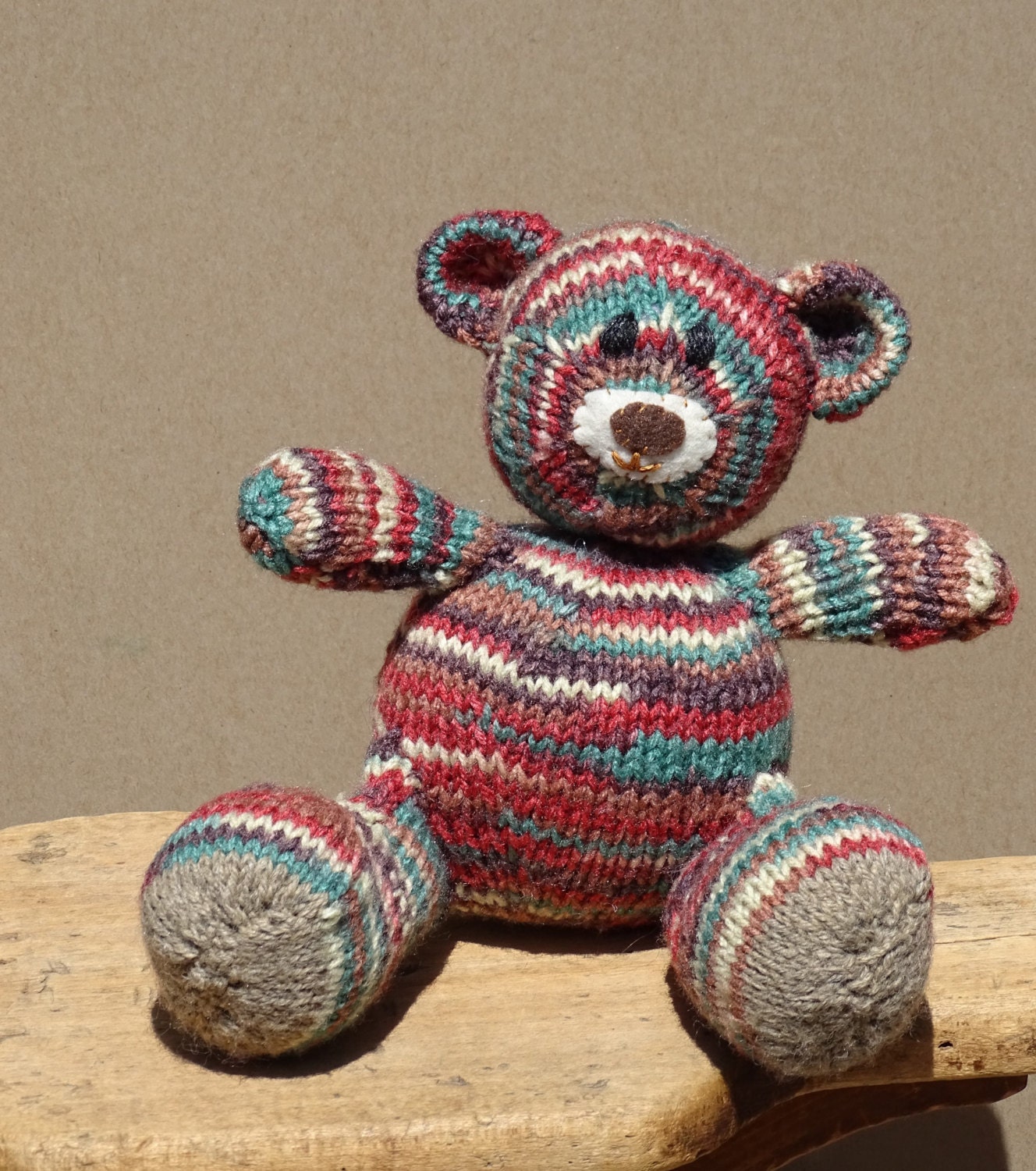 hand knitted bear