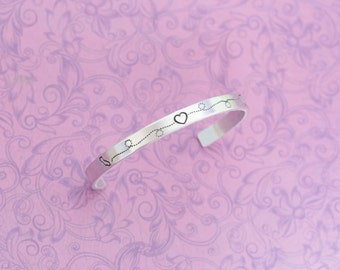 Long Distance Friendship - Long Distance Relationship - Cuff Bracelet - Any State - Engraved Jewelry - Custom Engraving - Deployment