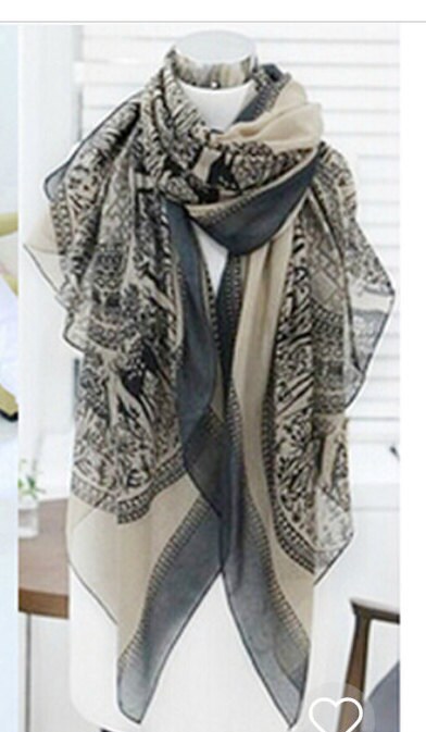 Totem pattern scarf by Jcafterhours on Etsy | Scarf, Patterned scarves