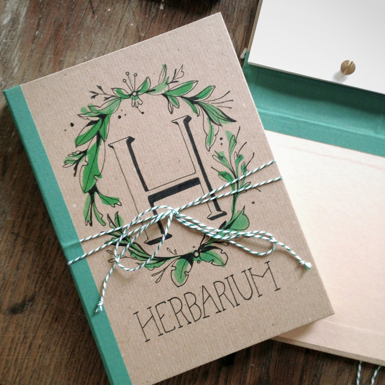 Herbarium book for pressed flowers plants leaves