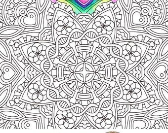 mandala coloring page st patrick's day printable march
