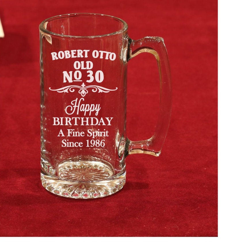 Birthday Beer Mug Birthday Beer Mug Custom Beer Mug