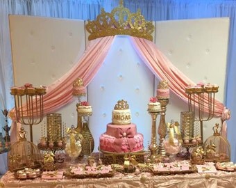 Crown Canopy Wall Decor Choice of Color with Sheers