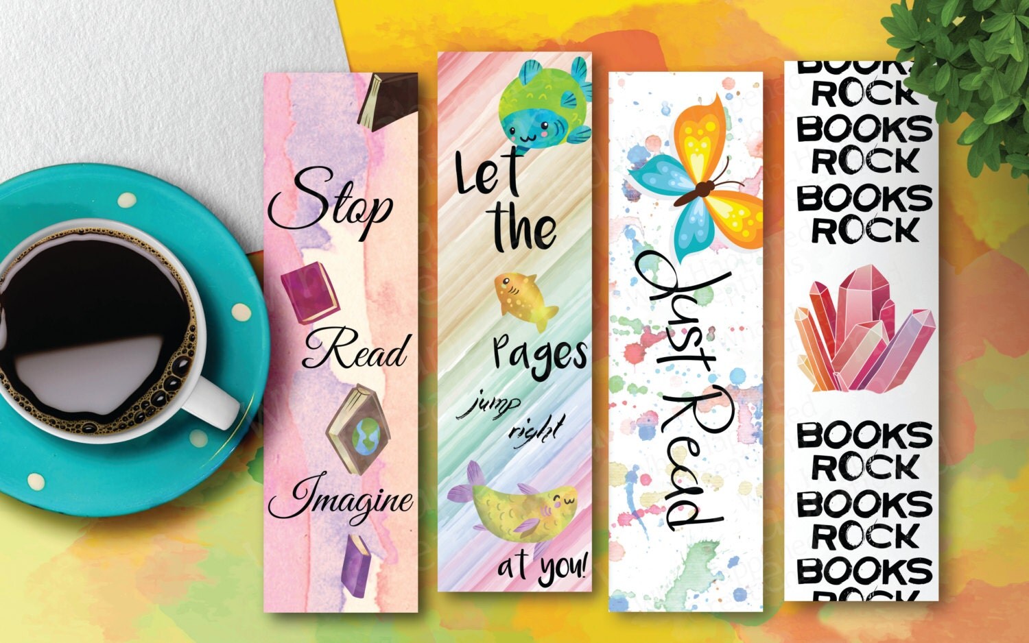Watercolor Bookmarks Printable Bookish Bookmarks Book Free Printable 