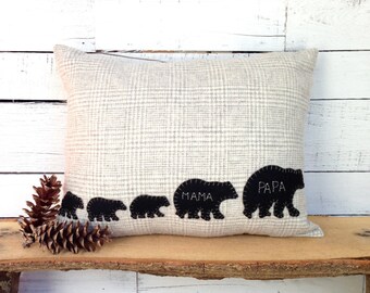 papa bear pillow