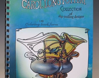 Carol Long Pottery Collection of Slip Trailing Designs in Coloring Book Form