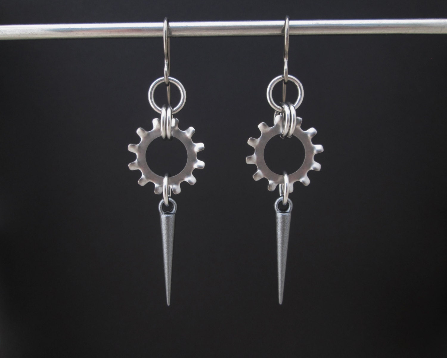 Spike Earrings Industrial Earrings Stainless Steel Earrings