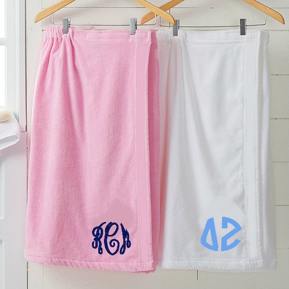 Monogrammed Towel Wrap Personalized Microfiber by LLMonograms