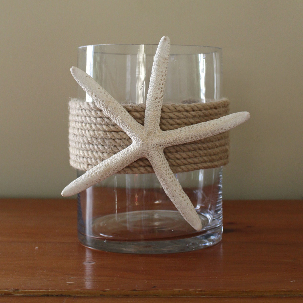 Nautical Glass Vase by TheLemonLeaf on Etsy