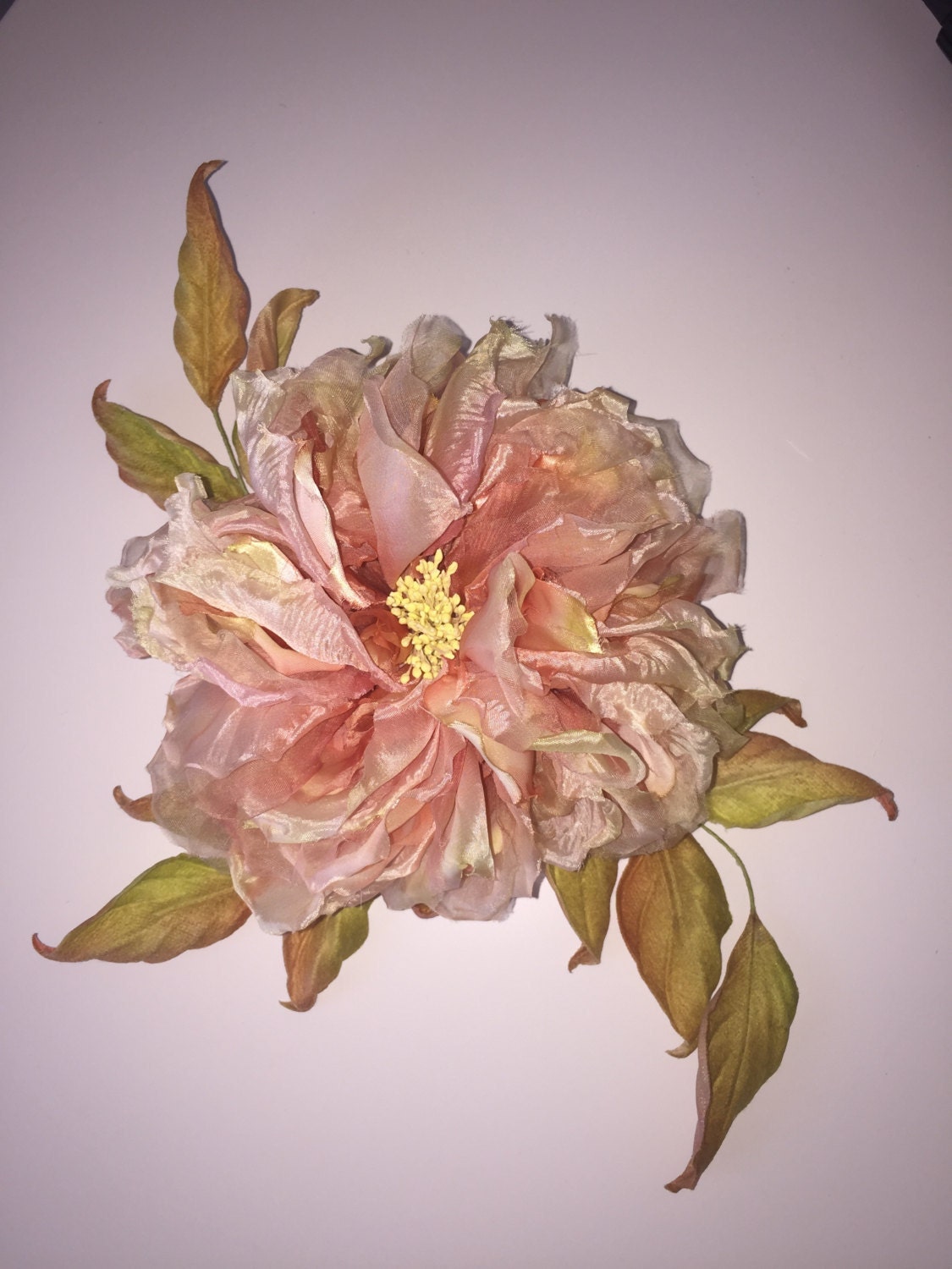 Silk Flower Silk Rose Margaret handmade brooch