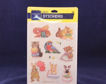 36 Pressure Sensitive Sealed Stickers American Greetings Animal Holiday Seals