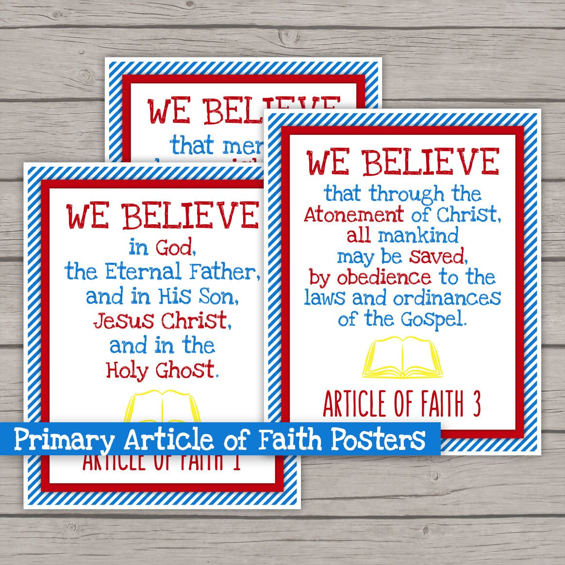 Articles of Faith Poster LDS Primary 2016 Theme by IttyBittyPixel