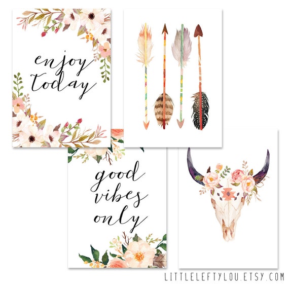 Boho Set : stationery writing postcard stationary