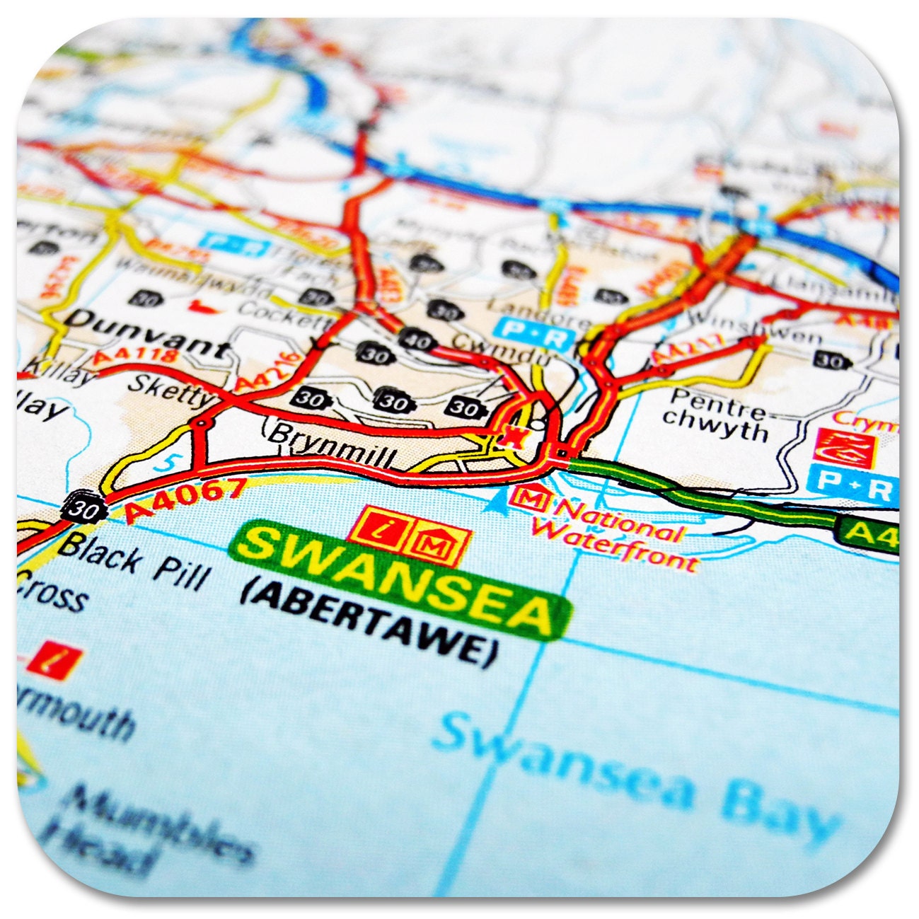 Swansea Map Coasters
