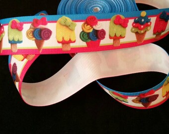 Ice Cream Ribbon | Grosgrain Ribbon | Bow Making Ribbon | Bow Ribbon |