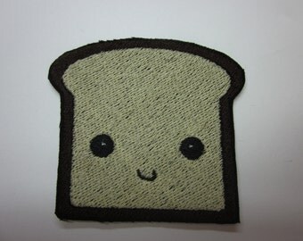 kawaii Toast Smiling Iron or Sew on patch