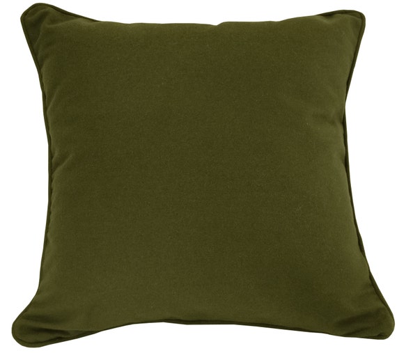 Army Green Wool Pillow cover 22 x 22