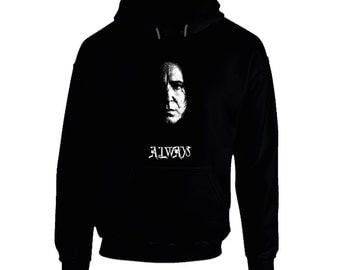 Snape, Always - Black Hoodie - hogwarts, movie, fantasy, wizard, witches, slytherin, potter, rickman