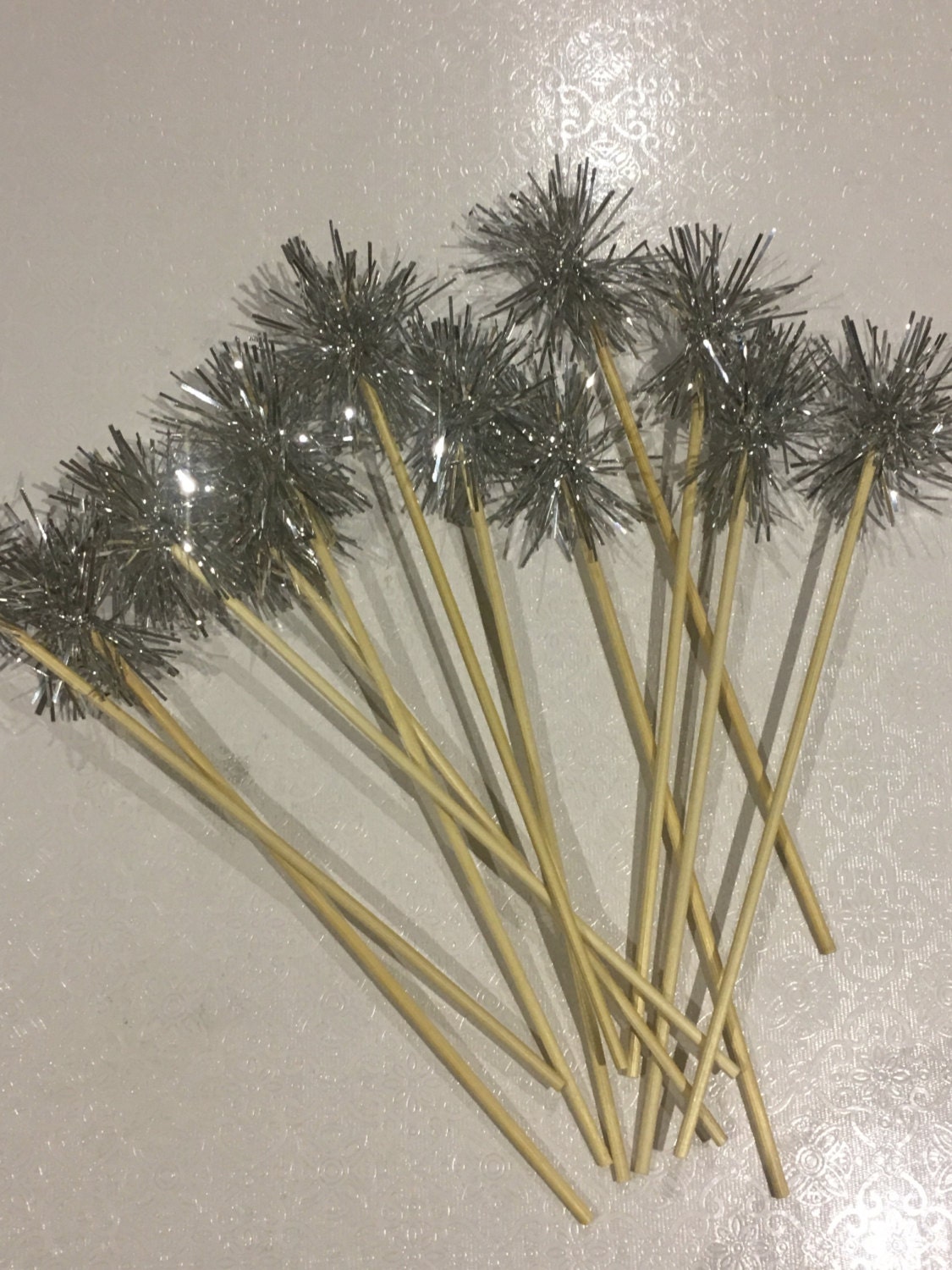 12 DRINK STIRRERS/gold sparkle swizzle sticks/ Cupcake
